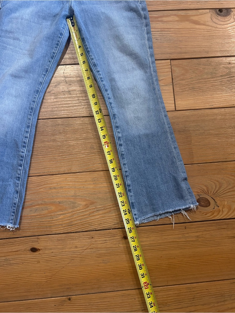 Mother Insider Ankle Fray Jeans Herbal Remedy Size 27 - Picture 11 of 11